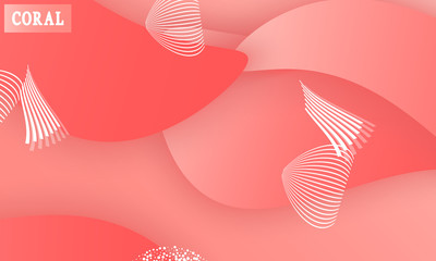 Coral color abstract background. Vector.