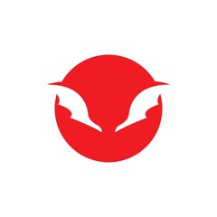 Devil angel logo vector template - Vector