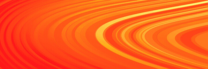 Abstract trendy panoramic background with orange wavy lines.