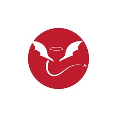 Devil angel logo vector template - Vector
