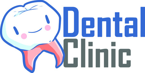 Cute and funny logo for dental clinic company