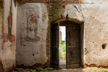 Fototapeta na wymiar ruins of an old abandoned church