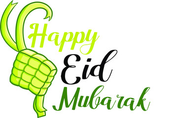 Cute and funny symbol for "Happy Eid Mubarak" greeting