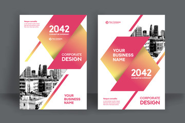 City Background Business Book Cover Design Template