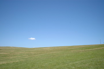 青空と草地