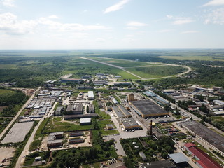 aerial view of city