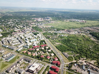 aerial view of city