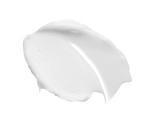 Smears and texture of face cream or white acrylic paint