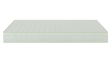 Orthopedic mattress isolated on white background. 3D rendering.