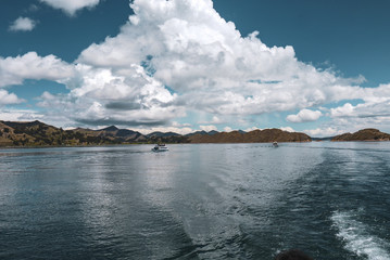 coast of lake titica in bolivian side