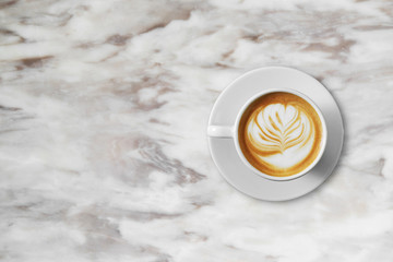 White cups of tasty cappuccino.