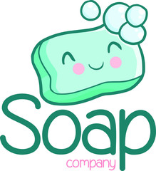 Cute and funny logo for soap store or company