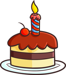 Cute and funny tart cake for birthday party