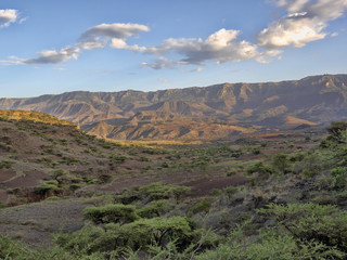 Mountainous landscape in northern Ethiopia