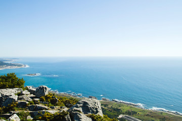 Fototapeta na wymiar Atlantic coastline landscape from Monte de Santa Trega, Galicia, Spain
