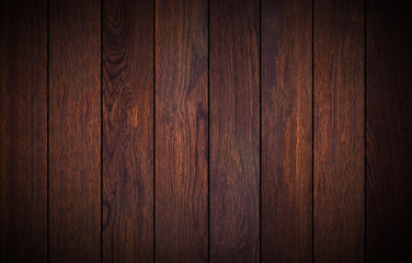 Old grunge dark textured wooden background, top view brown paneling. Vintage