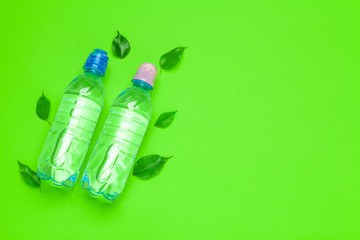Plastic bottle of drinking water. Healthy living