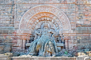 Kyffhaeuser monument in Harz mountains of Germany.