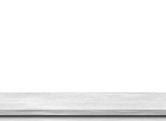 Empty stone table top isolate on white background, Template mock up for display of product.