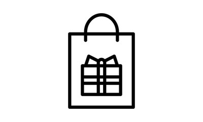 Shopping bag icon design template for e-commerce and retail