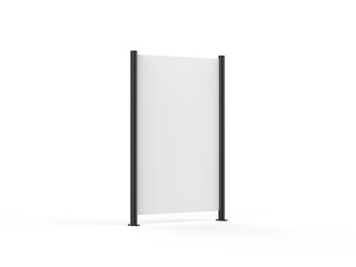 White blank empty high resolution Business roll up and standee banner display mock up template for your design presentation, 3d illustration
