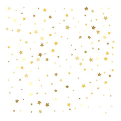 Gold stars. Confetti celebration