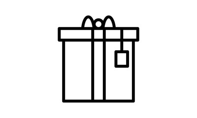 Gift box with ribbon icon for celebrations and presents