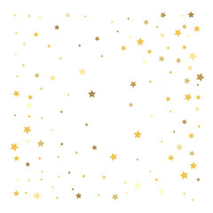 Gold stars. Confetti celebration