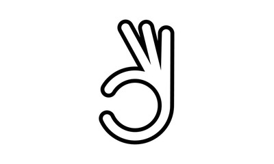Fototapeta premium Human hand gesture OK icon for approval and positivity