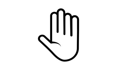 Obraz premium Open hand line icon for communication and gestures
