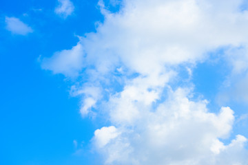 Blue sky white cloud white background. Beautiful sky and clouds in the afternoon.