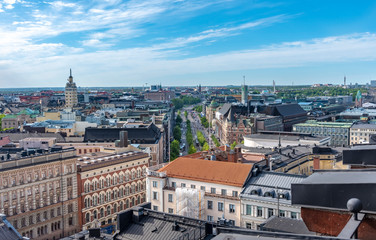 Fototapeta na wymiar Helsinki, capital of Finland, aerial view