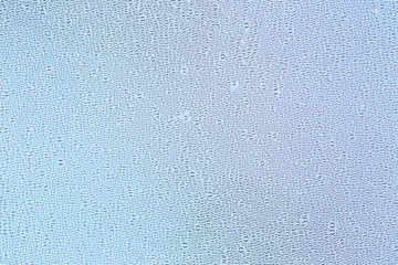 Water Drops. Bubbles close-up. The texture of gel cream. Oxygen bubbles in clear blue water, close-up. Mineral water. Water enriched with oxygen.