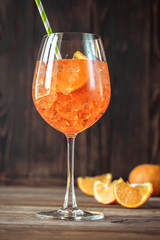Glass of Aperol Spritz cocktail