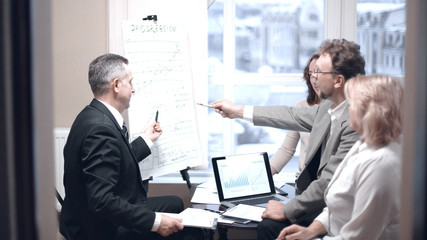 Fototapeta premium business people discussing financial profit of the company.