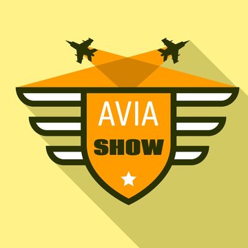 Avia show logo. Flat illustration of avia show vector logo for web design