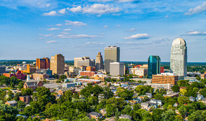 Downtown Winston-Salem, North Carolina NC Skyline Panorama - 273864306