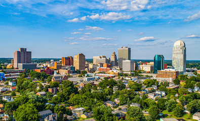 Winston-Salem, North Carolina NC Downtown Skyline