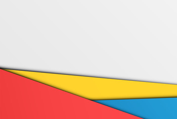 Realistic colorful sheets of papers, vector illustration