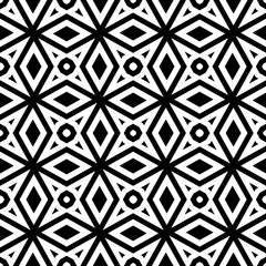 Vector seamless pattern Black and white color. Design for fabric print