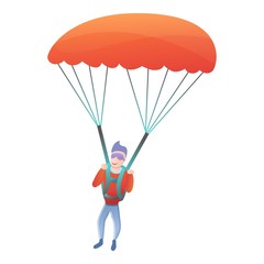 Professional parachuter icon. Cartoon of professional parachuter vector icon for web design isolated on white background
