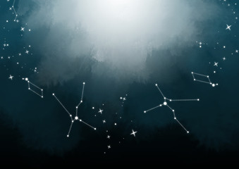 夏の星座モチーフ背景