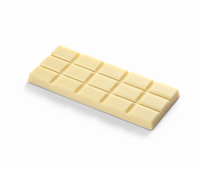white chocolate bar isolated on white background