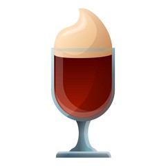 Coffee latte icon. Cartoon of coffee latte vector icon for web design isolated on white background