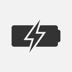 accumulator simple icon, battery symbol isolated on white background. Vector illustration.