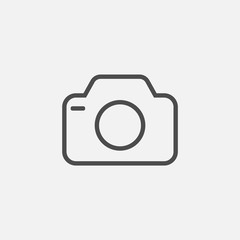Camera icon isolated on white background. Vector illustration.