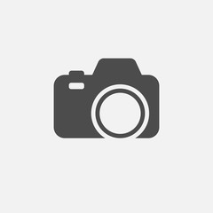 Camera icon isolated on white background. Vector illustration.