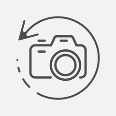 Camera switch isolated on white background. Vector illustration.