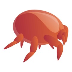 Infected mite icon. Cartoon of infected mite vector icon for web design isolated on white background