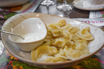 Ukrainian national meal in Odessa